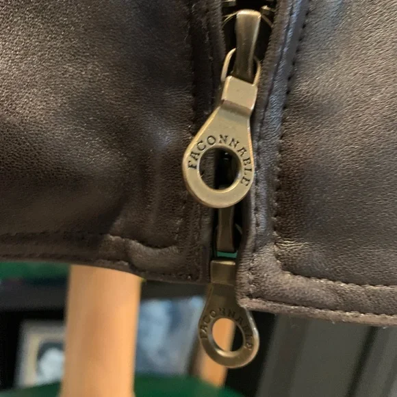 Faconnable Brown Lambskin Leather Jacket. Large. Beautiful. Excellent condition - Picture 6 of 12